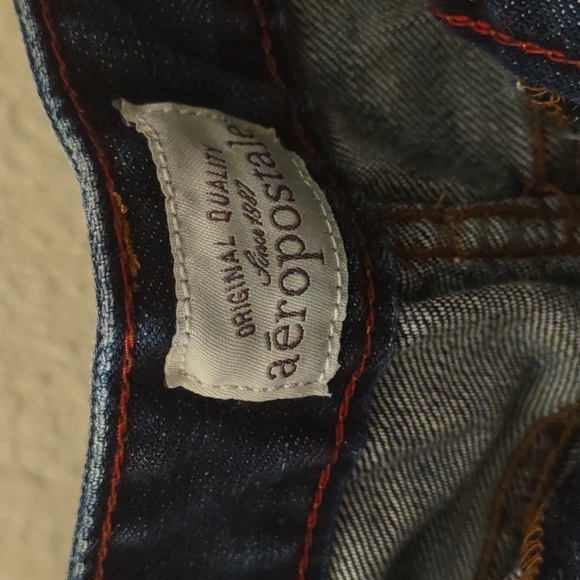 USED AEROPOSTALE DISTRESSED SIZE 7/8 REGULAR CHELSEA BOOTCUT SHORTS - Picture 2 of 15